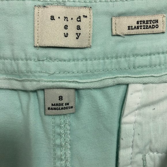 Any Day Ladies Size 8 Green Cotton Casual Pants - Picture 5 of 5